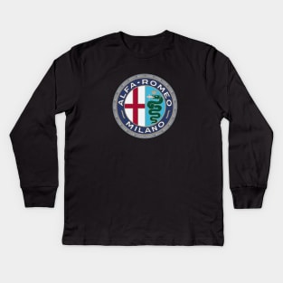 Alfa Romeo Milano Vintage logo Kids Long Sleeve T-Shirt